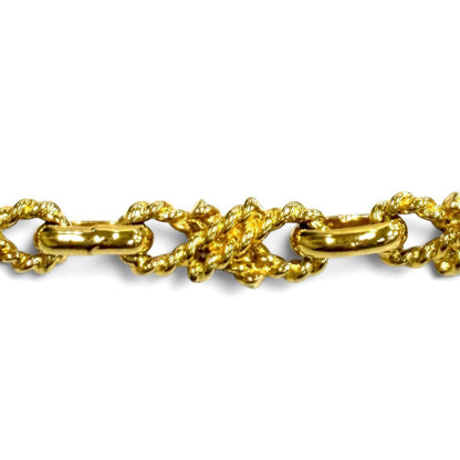 Celine Vintage Rope Motif Chain Necklace Choker Gold — view 3