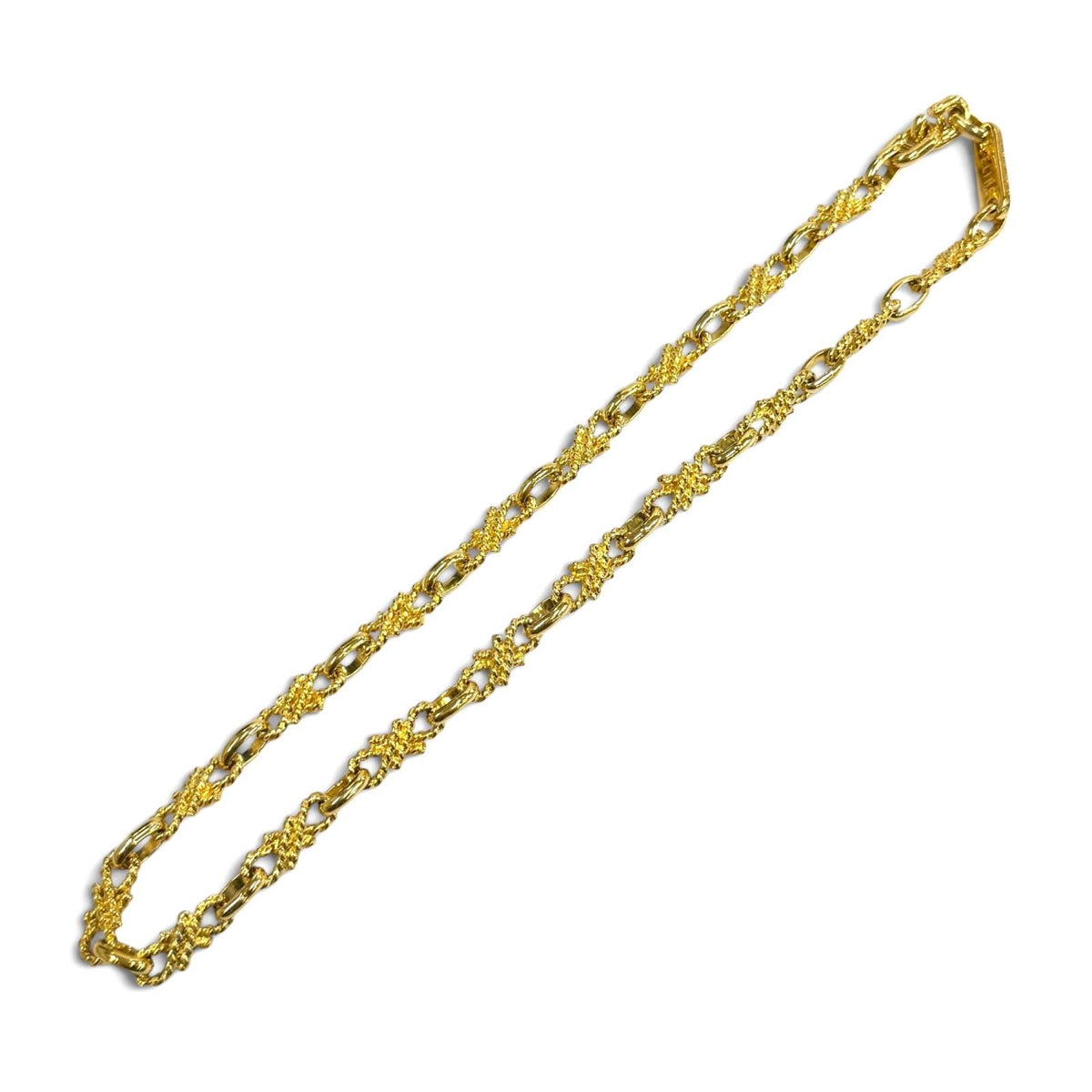 Celine Vintage Rope Motif Chain Necklace Choker Gold — view 4