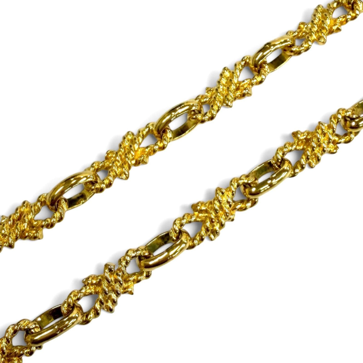Celine Vintage Rope Motif Chain Necklace Choker Gold — view 5
