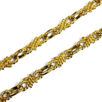 Celine Vintage Rope Motif Chain Necklace Choker Gold — view 5