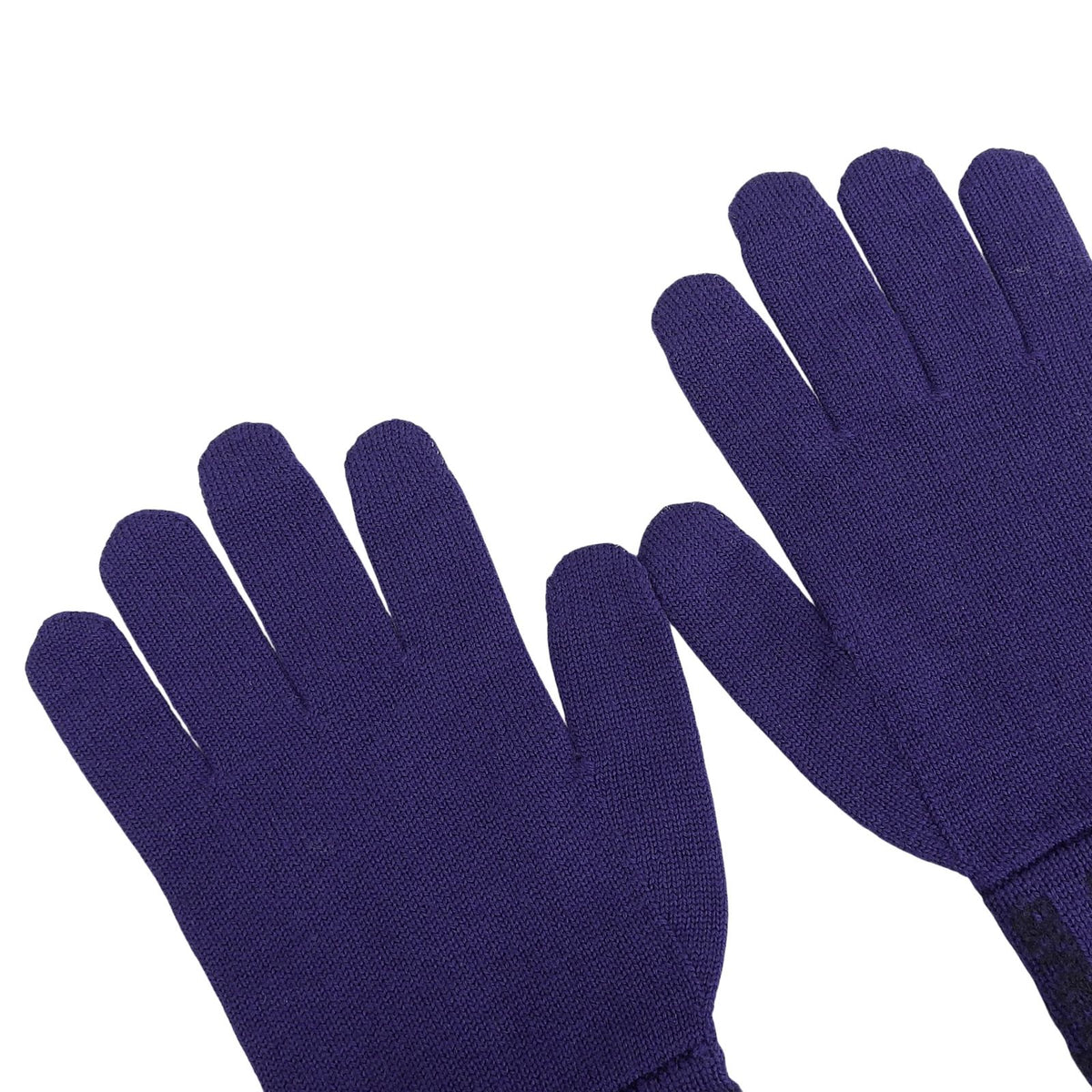 Fendi Wool Smartphone Compatible FF Logo Zucca Pattern Knit Gloves Navy TU — view 4