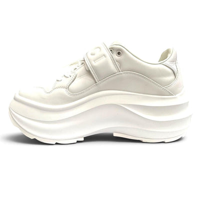 Gucci Logo Platform Wave Leather Sneakers White — view 5