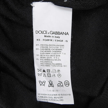 Dolce & Gabbana Cashmere Silk Blend Lace Top Black 38 — view 7