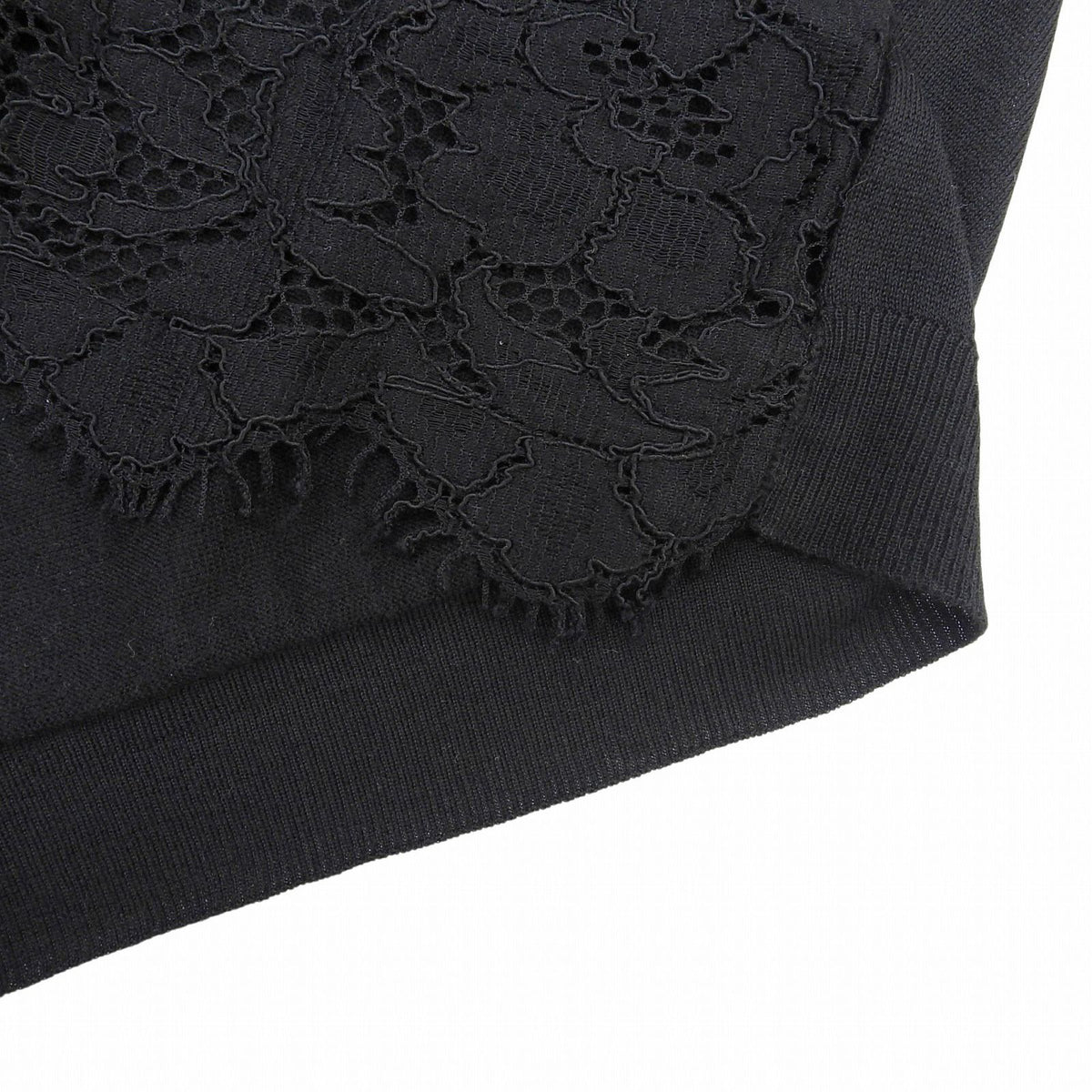 Dolce & Gabbana Cashmere Silk Blend Lace Top Black 38 — view 5