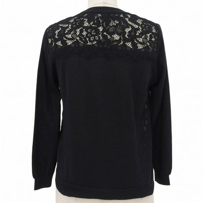 Dolce & Gabbana Cashmere Silk Blend Lace Top Black 38 — view 2