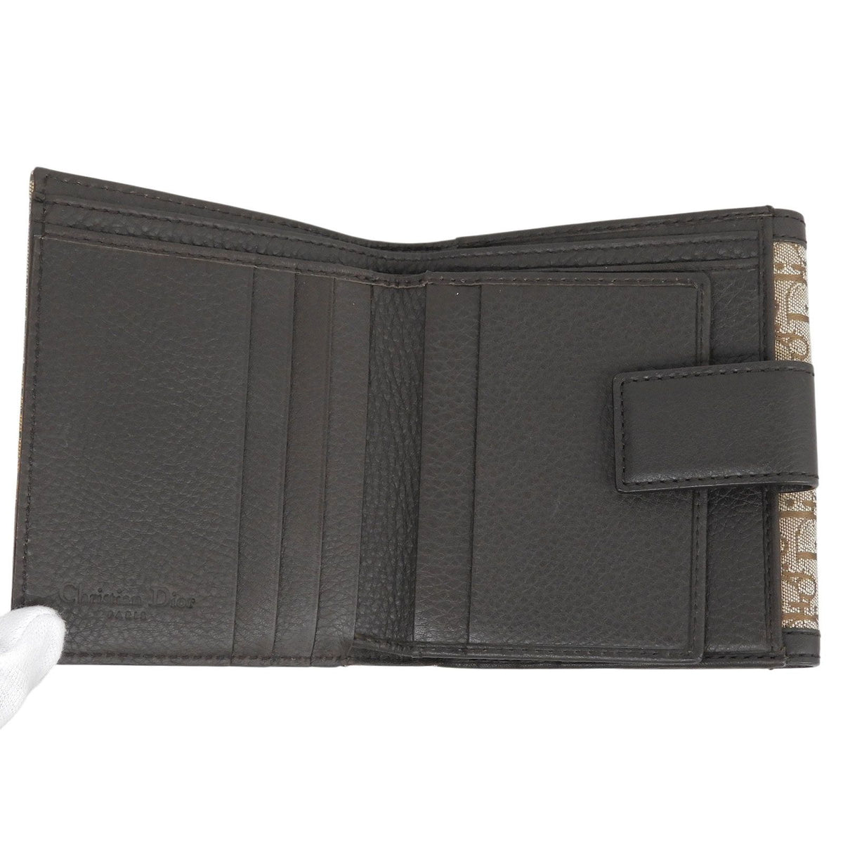Dior Street Chic Trotter Canvas Leather Bifold Wallet — view 6