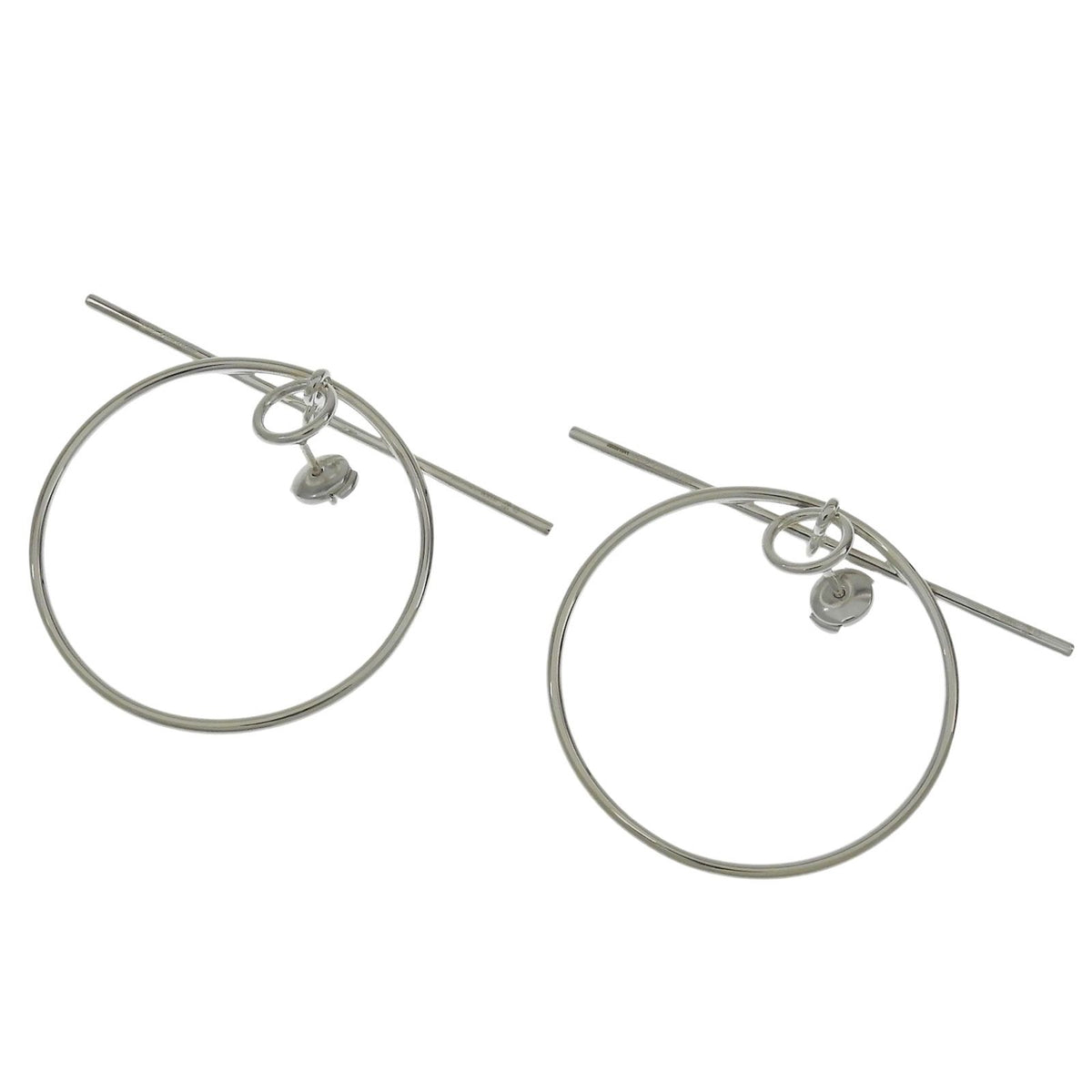Hermes Loop MM Earrings Silver — view 3