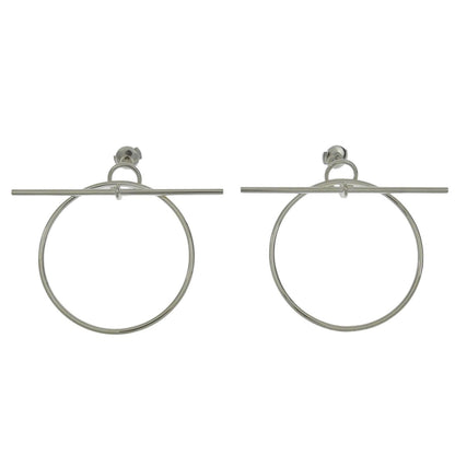 Hermes Loop MM Earrings Silver