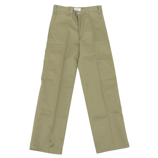 Celine Hedi Slimane Era Cotton Logo Button Center Crease Chino Pants Beige 25