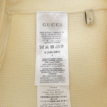 Gucci Wool 100% Side Zip Knit Fitted Skirt Ivory — view 7