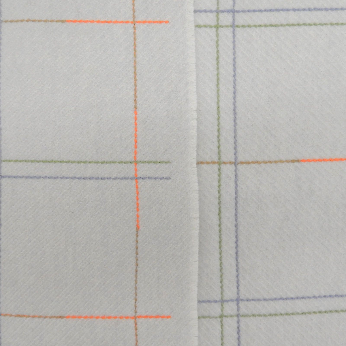 Hermes Cashmere 100% Logo Embroidery Scarf with Fringe Light Gray — view 5