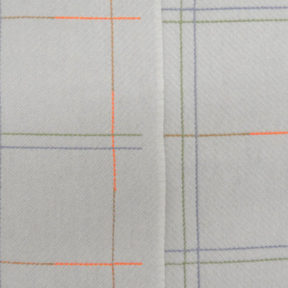 Hermes Cashmere 100% Logo Embroidery Scarf with Fringe Light Gray — view 5