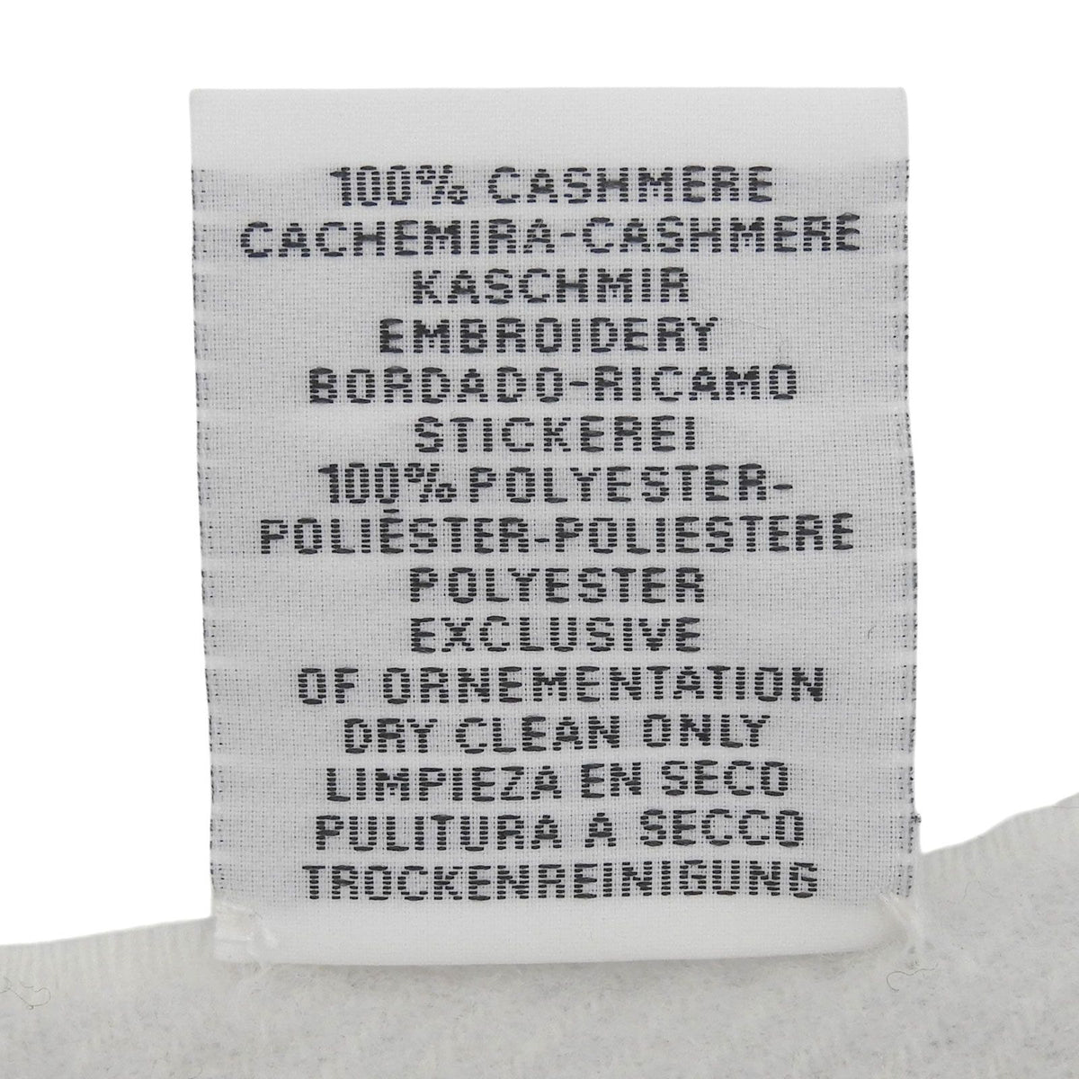 Hermes Cashmere 100% Logo Embroidery Scarf with Fringe Light Gray — view 8