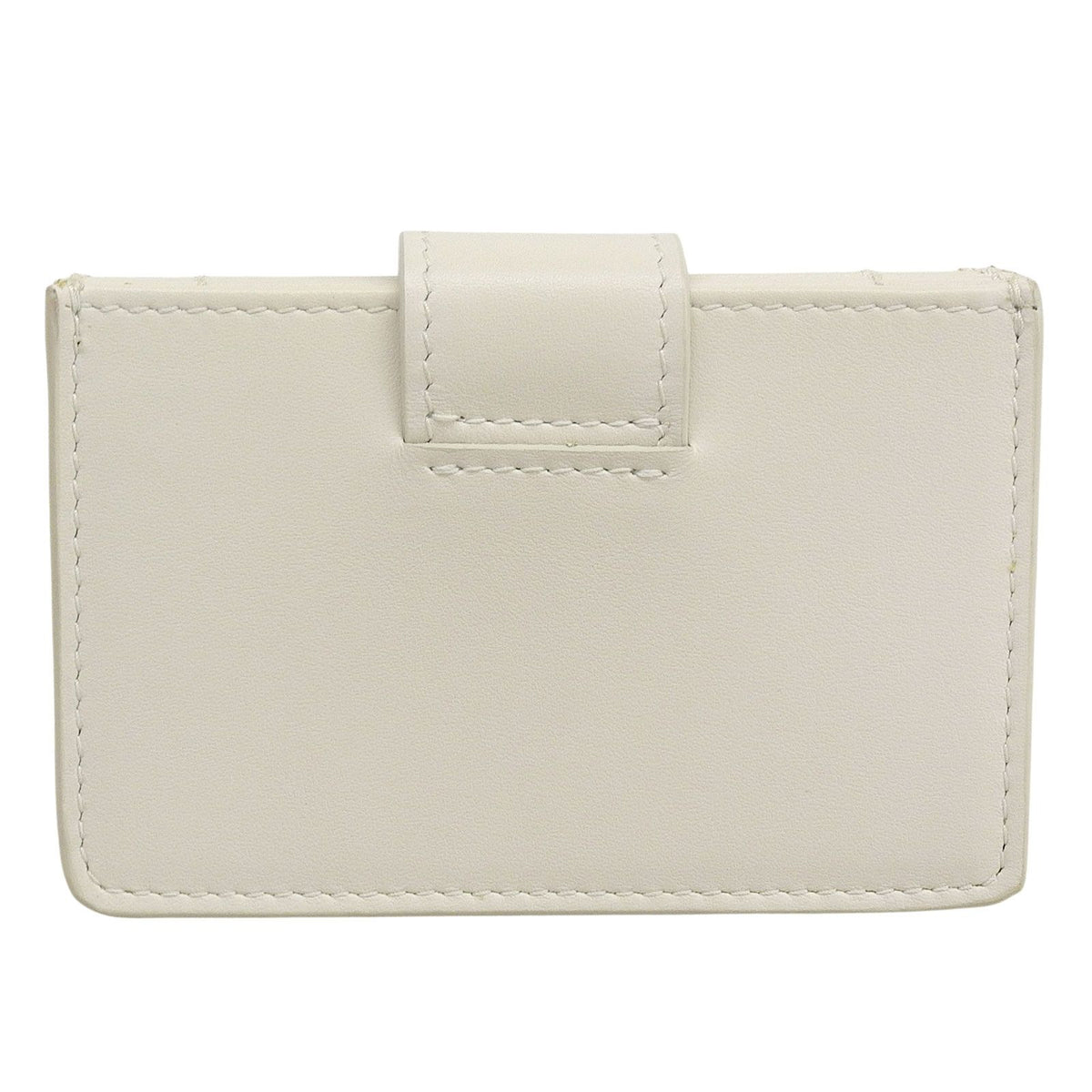 Miu Miu Leather Business Card Case Ivory Gold — view 3