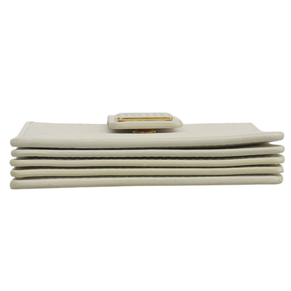 Miu Miu Leather Business Card Case Ivory Gold — view 4