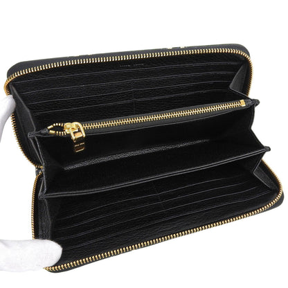 Miu Miu Madras ST Check Leather Zip Around Wallet Black Gray Pink — view 6