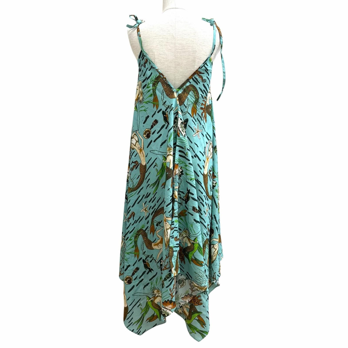Loewe x Paula's Ibiza Mermaid Print Cami Dress Green — view 4