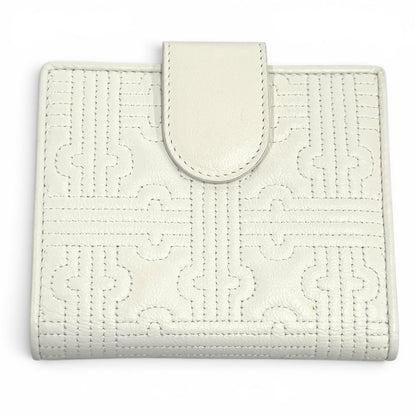 Bvlgari Parentesi Leather Bifold Wallet Compact White Gold — view 3