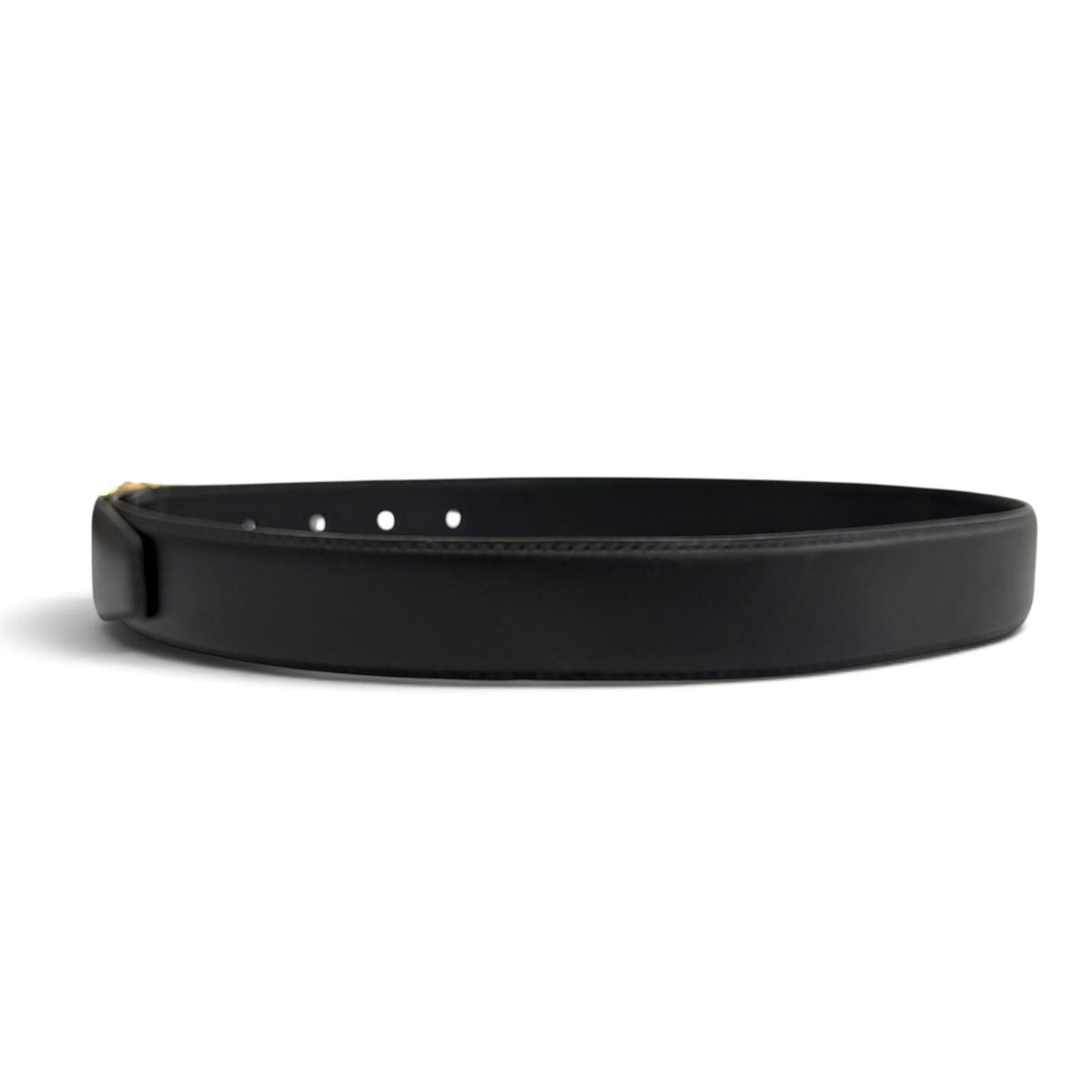 Chanel Vintage CC Logo Leather Belt Black Gold 65/26 — view 3