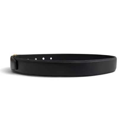 Chanel Vintage CC Logo Leather Belt Black Gold 65/26 — view 3