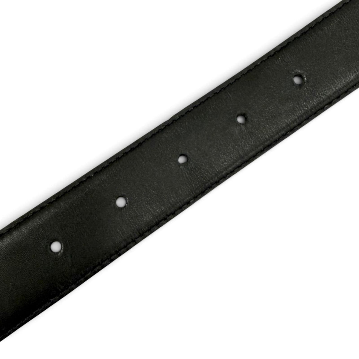 Chanel Vintage CC Logo Leather Belt Black Gold 65/26 — view 7