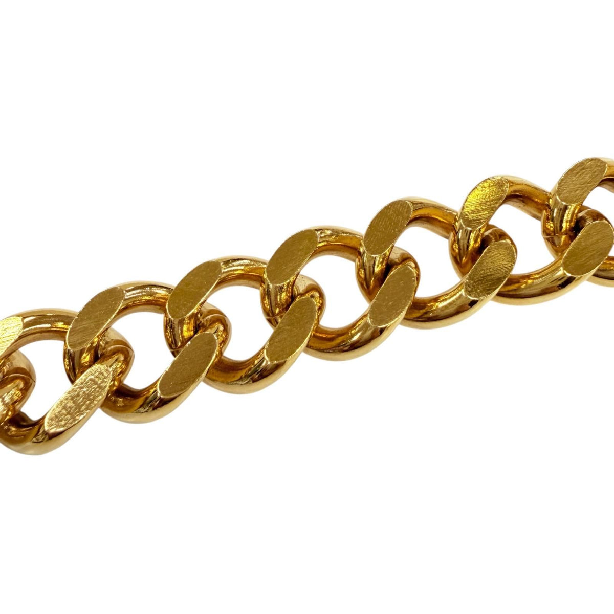 Chanel Vintage 93A Metal Logo Plate CC Coin Chain Belt Gold — view 5