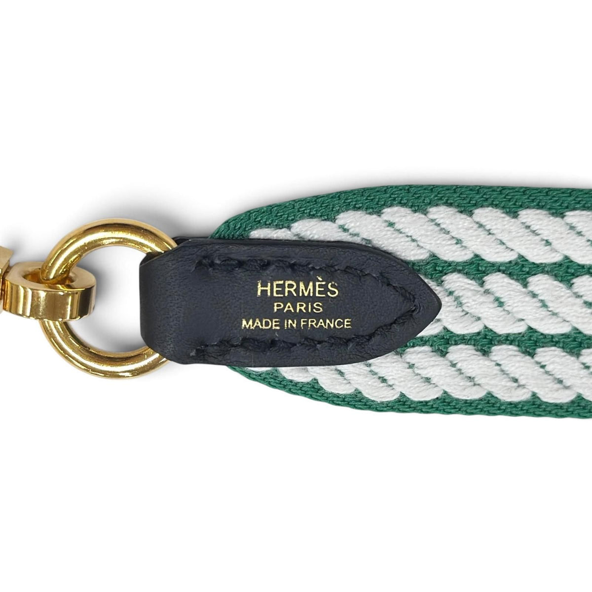 Hermes Canvas Leather Gold Bandouliere Sangle Cordage 25 Shoulder Strap — view 5