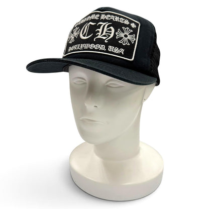 Chrome Hearts Trucker Cap CH Patch Mesh Hat Truck Khaki Cap Black Silver US