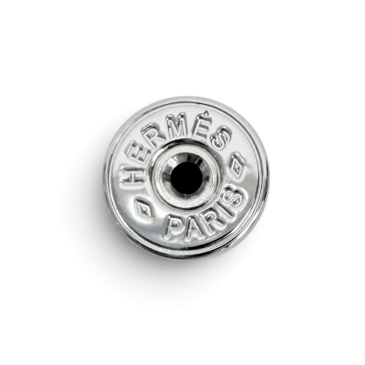 Hermes Mini Maillon Silvery Chaine D'ancre Earrings Silver Black — view 6