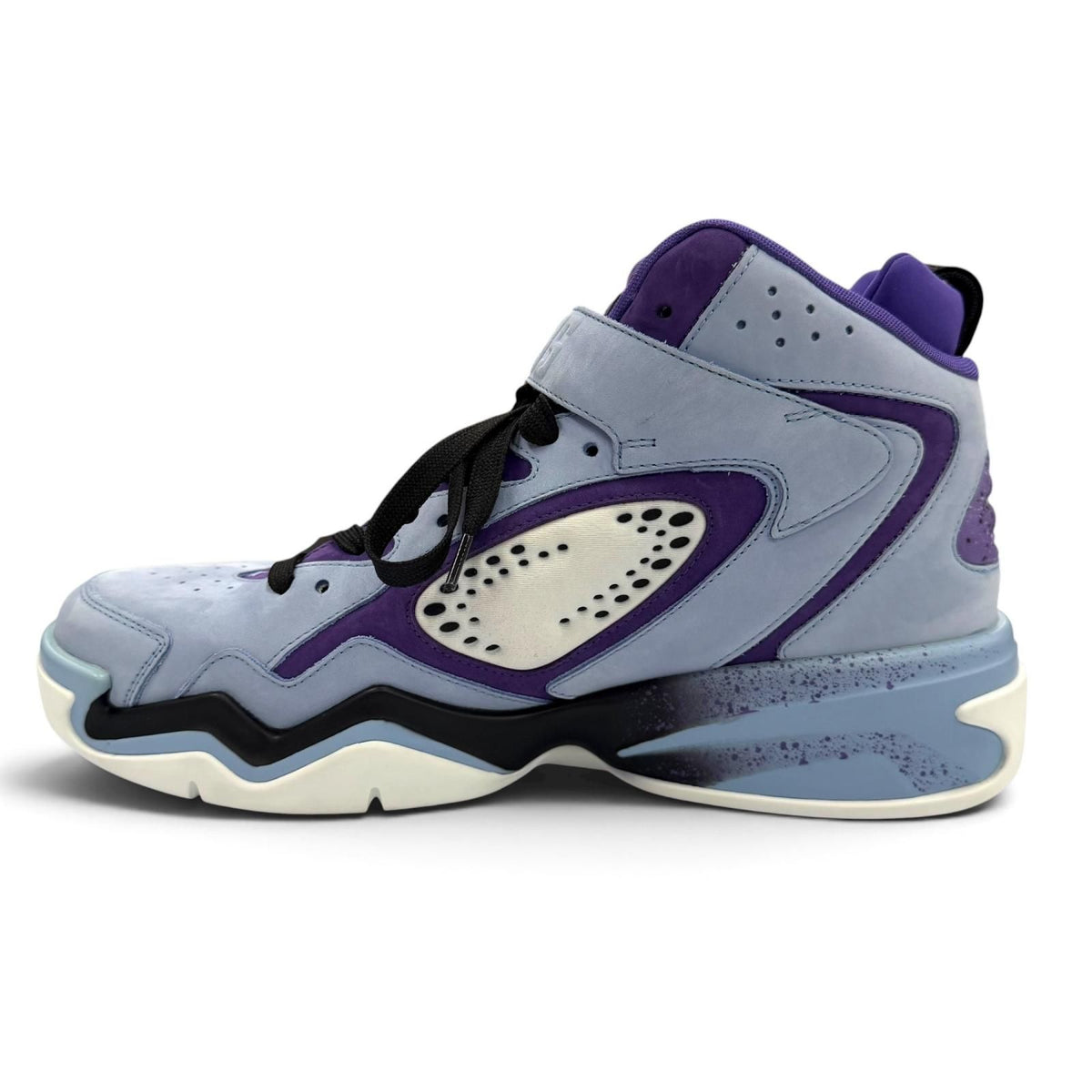 Louis Vuitton LV Trainers 2 Line Suede Leather Marine High Top Sneakers Blue — view 6