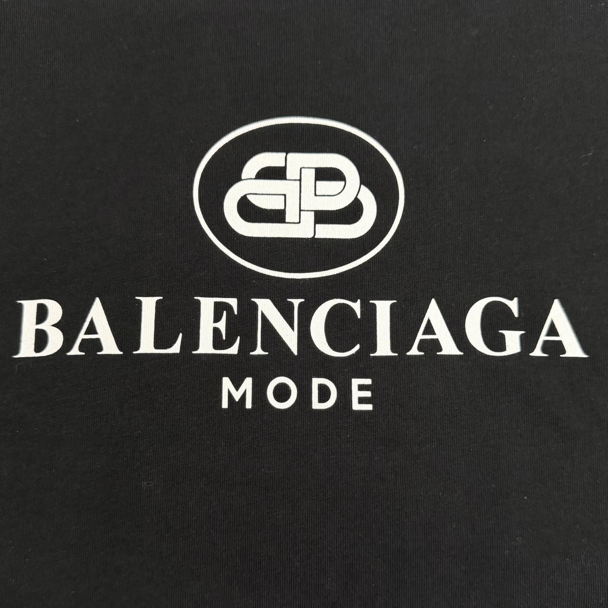 Balenciaga Cotton 100% BB Logo Print Short Sleeve T-Shirt Black XS — view 5
