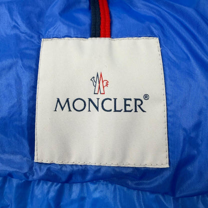 Moncler Lamentin Logo Patch Hooded Double Zip Up Jacket Blue — view 8