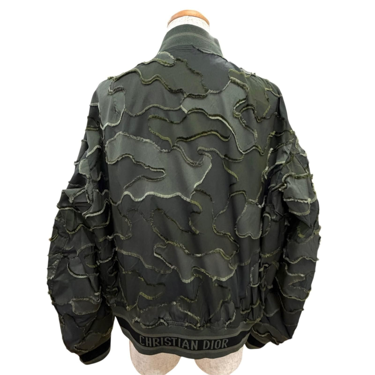 Dior Embroidery Camouflage Jacquard Bomber Jacket Khaki 42 — view 4