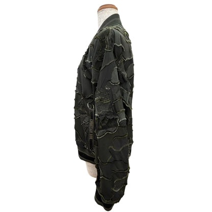 Dior Embroidery Camouflage Jacquard Bomber Jacket Khaki 42 — view 3