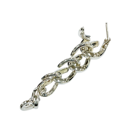 Tiffany & Co Forge Drop Link Earrings Silver — view 4