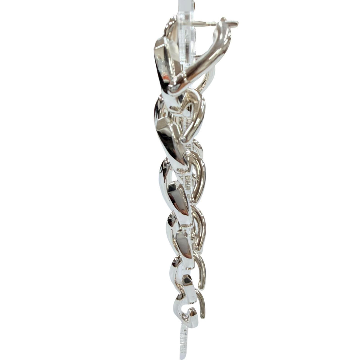 Tiffany & Co Forge Drop Link Earrings Silver — view 2
