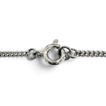 Chanel Vintage 06P CC Logo Rhinestone Necklace Silver — view 8
