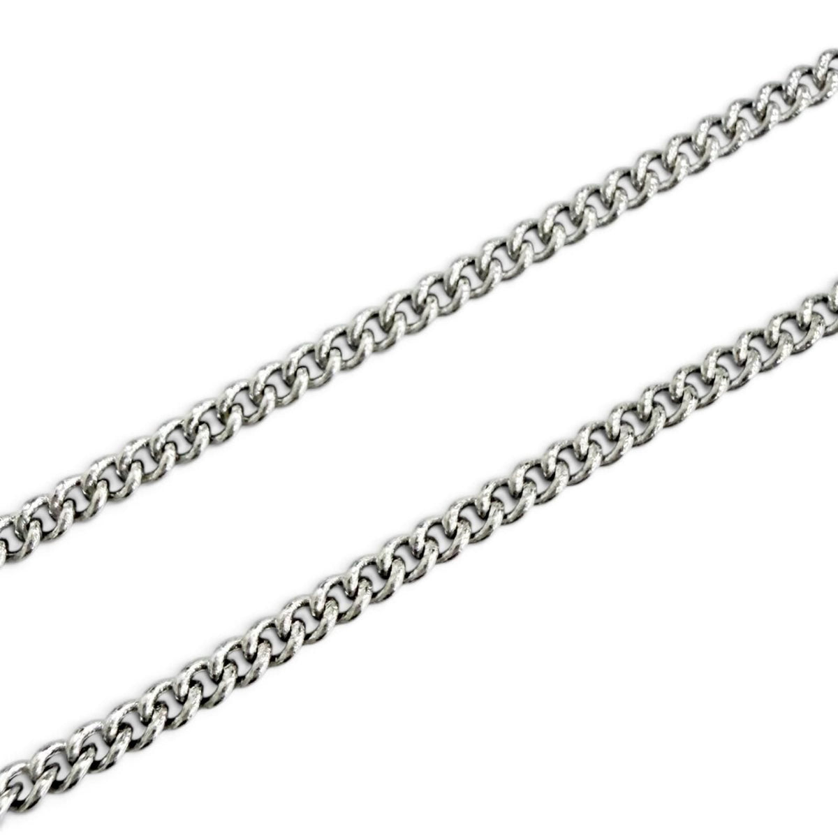 Chanel Vintage 06P CC Logo Rhinestone Necklace Silver — view 7
