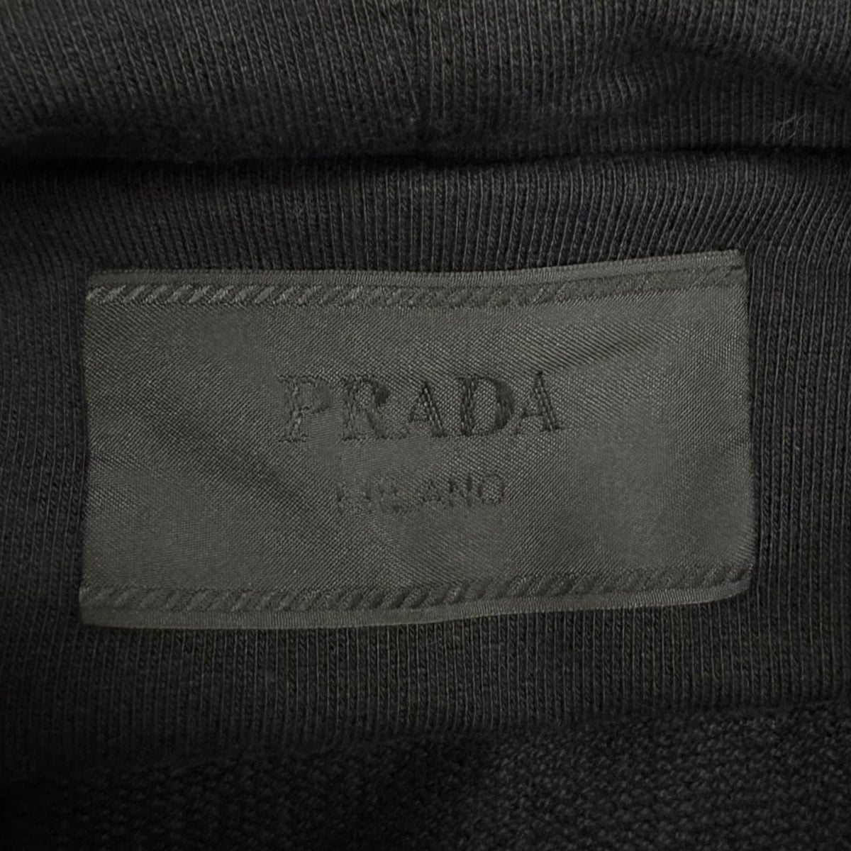 Prada Re-Nylon Triangle Logo Pullover Hoodie Black XL — view 6