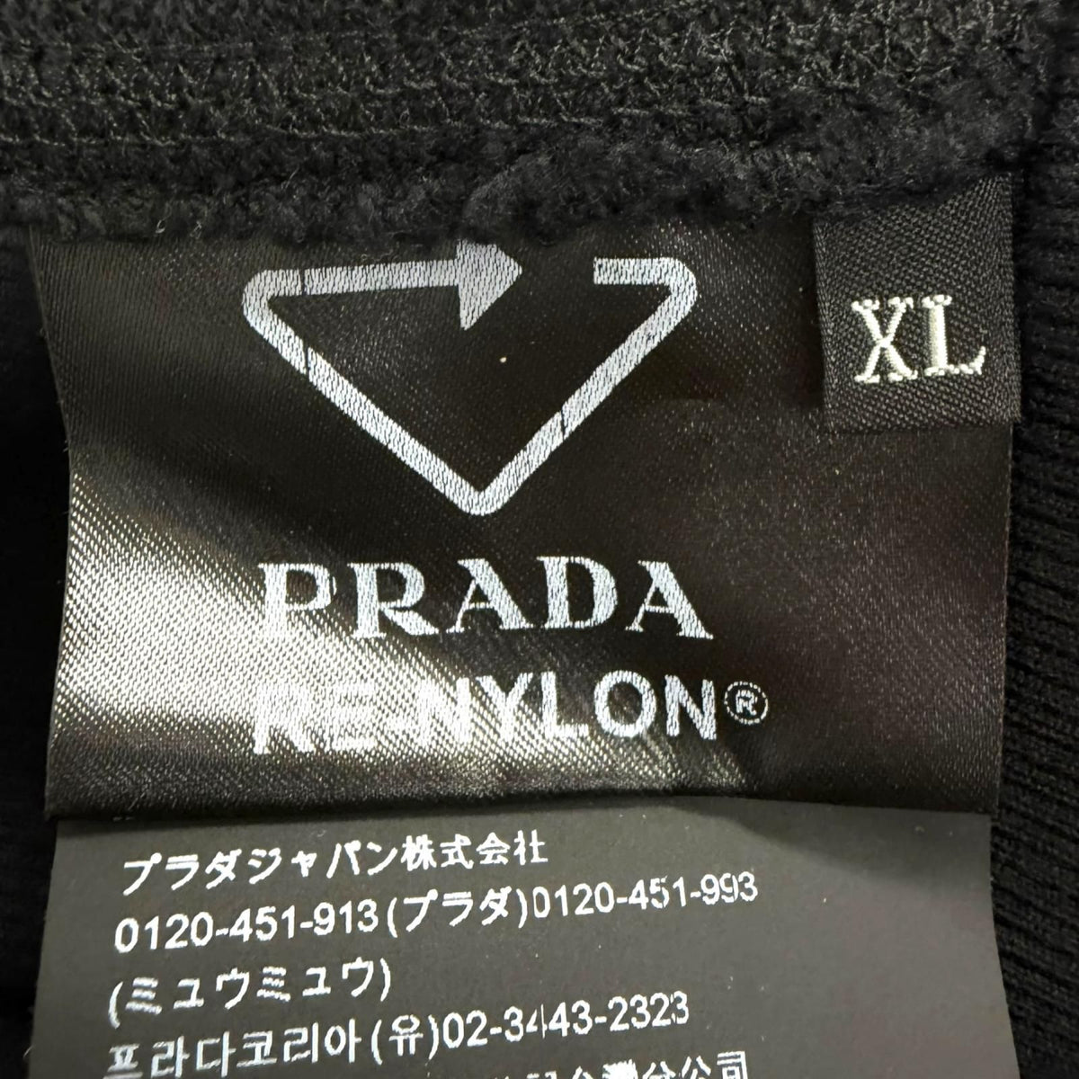 Prada Re-Nylon Triangle Logo Pullover Hoodie Black XL — view 7