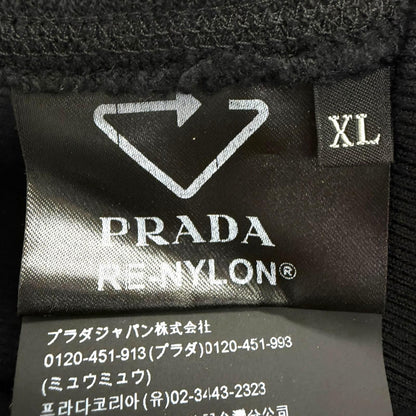 Prada Re-Nylon Triangle Logo Pullover Hoodie Black XL — view 7