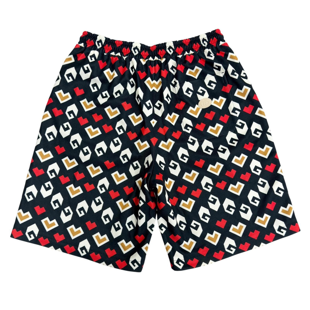 Gucci Square G Heart Print All Over Technical Jersey Shorts — view 2