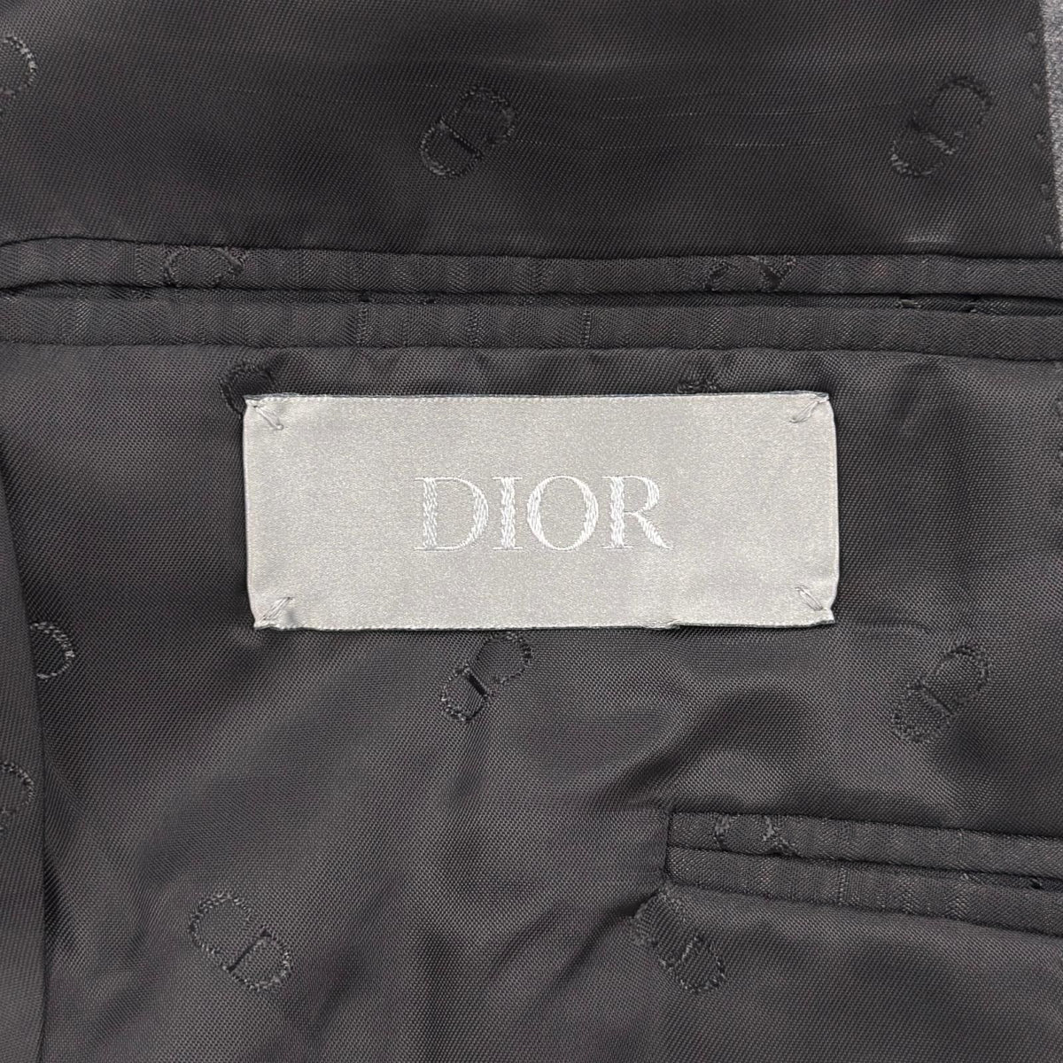 Dior Wool Silk Single Tailored Jacket Gray 42 — view 7