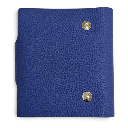 Hermes Ulysse Mini Note Cover Togo Bleu Brighton Clou de Selle Snap Button — view 3