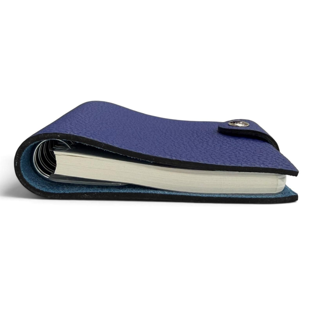 Hermes Ulysse Mini Note Cover Togo Bleu Brighton Clou de Selle Snap Button — view 4
