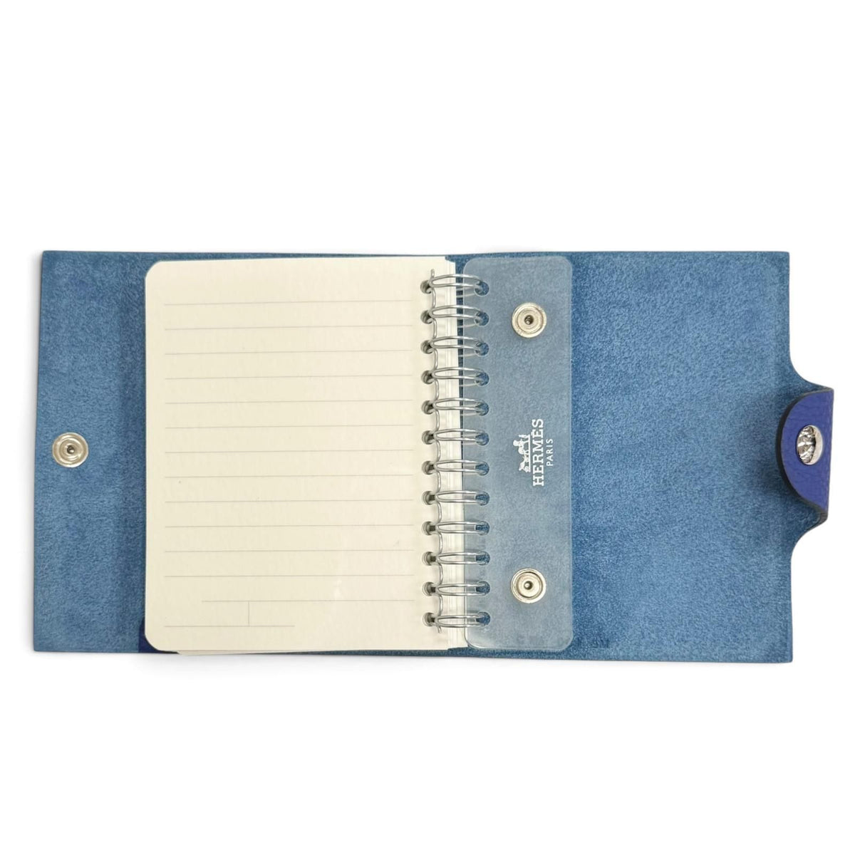 Hermes Ulysse Mini Note Cover Togo Bleu Brighton Clou de Selle Snap Button — view 6