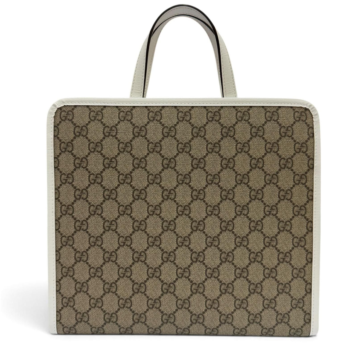 Gucci GG Supreme Children's Rubber Apple Tote Bag Beige White Red — view 3