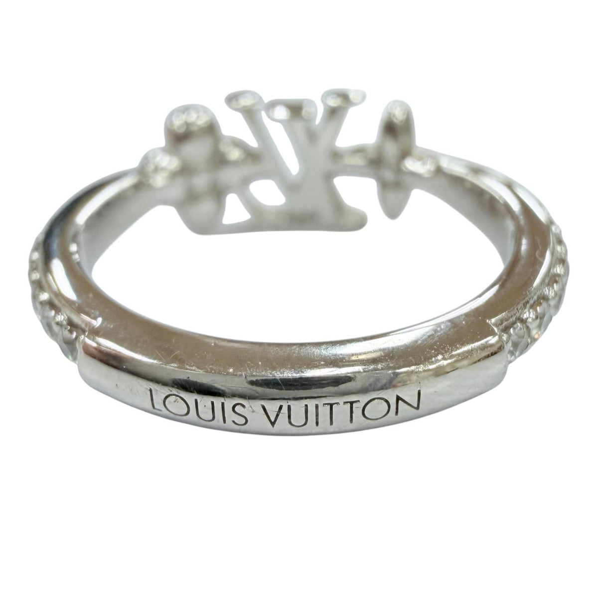 Louis Vuitton Ring LV Iconic Rhinestone Silver M JP — view 4