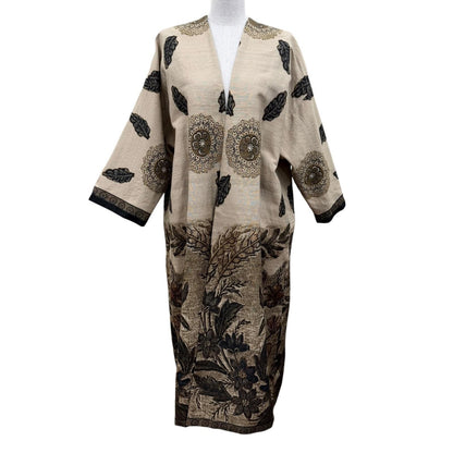 Dior Silk 100% Floral All Over Print Design Reversible Kimono Coat 40