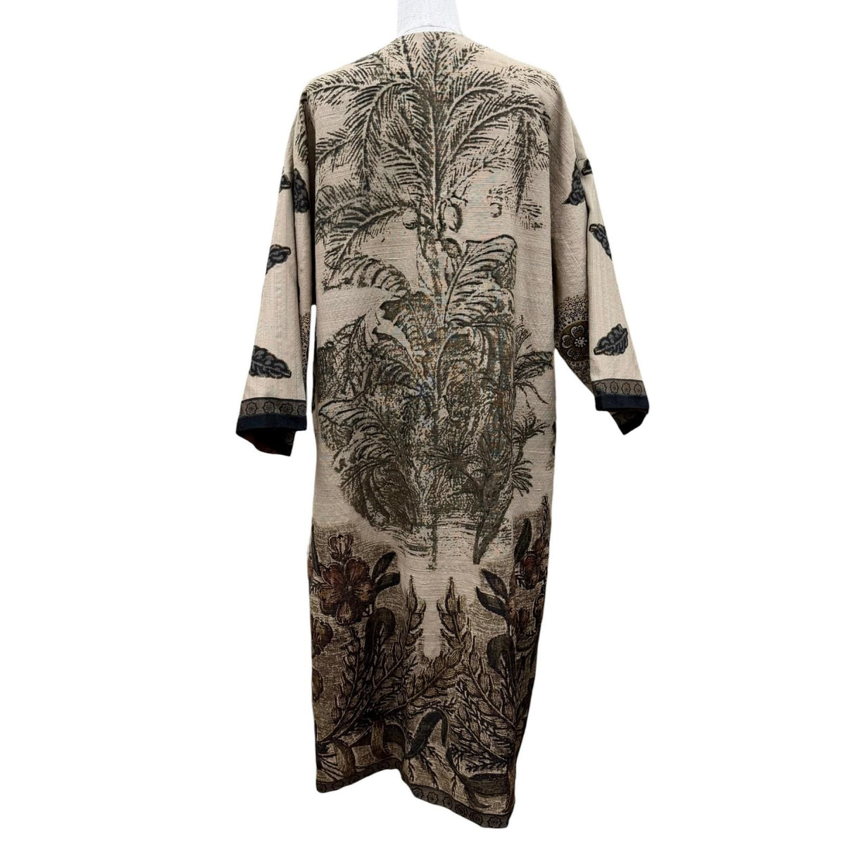 Dior Silk 100% Floral All Over Print Design Reversible Kimono Coat 40 — view 5